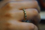 blue diamonds ring//24k gold diamonds ring//24k diamond engagement//24k gold engagement//artisan blue diamonds ring//boho engagement ring