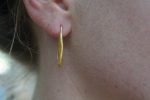 22k gold hoop earring//artisan hoop earring//22k gold jewelry//everyday gold hoop earrings//artisan gold hoops//unique gold hoop//22k gold