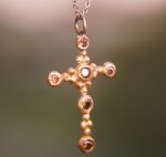 24k cross//gold diamond cross//gold artisan cross//diamond gold cross pendant//diamond gold cross//24k gold cross //artisan gold cross