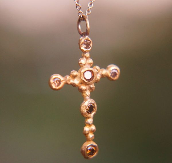 24k cross//gold diamond cross//gold artisan cross//diamond gold cross pendant//diamond gold cross//24k gold cross //artisan gold cross