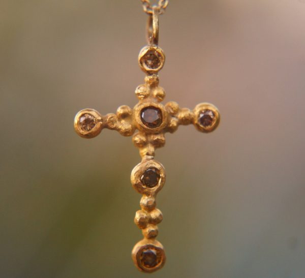 24k cross//gold diamond cross//gold artisan cross//diamond gold cross pendant//diamond gold cross//24k gold cross //artisan gold cross