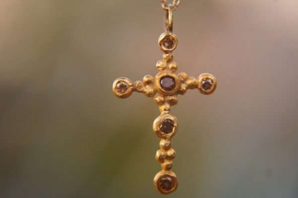 24k cross//gold diamond cross//gold artisan cross//diamond gold cross pendant//diamond gold cross//24k gold cross //artisan gold cross