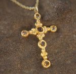 24k cross//gold diamond cross//gold artisan cross//diamond gold cross pendant//diamond gold cross//24k gold cross //artisan gold cross