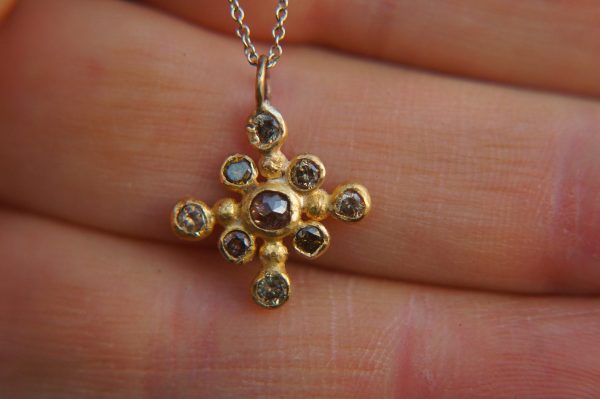 24k cross//gold diamond cross//gold artisan cross//diamond gold cross pendant//diamond gold cross//24k gold cross //artisan gold cross