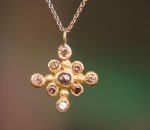 24k cross//gold diamond cross//gold artisan cross//diamond gold cross pendant//diamond gold cross//24k gold cross //artisan gold cross
