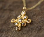 24k cross//gold diamond cross//gold artisan cross//diamond gold cross pendant//diamond gold cross//24k gold cross //artisan gold cross