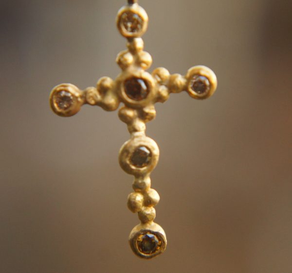 24k cross//gold diamond cross//gold artisan cross//diamond gold cross pendant//diamond gold cross//24k gold cross //artisan gold cross