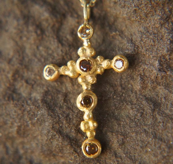 24k cross//gold diamond cross//gold artisan cross//diamond gold cross pendant//diamond gold cross//24k gold cross //artisan gold cross