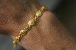 24k gold bracelet//24k gold charm bracelet//handmade artisan bracelet//gold link bracelet//women gold bracelet//artisan gold 24k bracelet