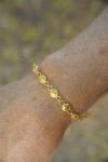 24k gold bracelet//24k gold charm bracelet//handmade artisan bracelet//gold link bracelet//women gold bracelet//artisan gold 24k bracelet