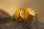 24k gold artisan studs//classic gold studs//hammered gold studs//artisan gold studs//hand made gold earrings//solid gold studs