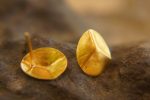 24k gold artisan studs//classic gold studs//hammered gold studs//artisan gold studs//hand made gold earrings//solid gold studs