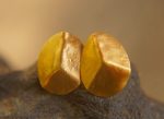 24k gold artisan studs//classic gold studs//hammered gold studs//artisan gold studs//hand made gold earrings//solid gold studs