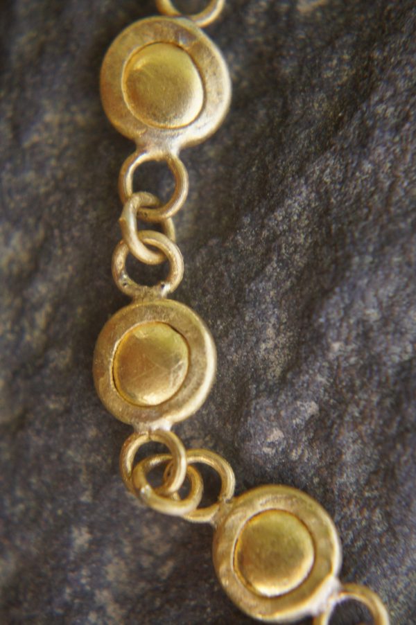 24k gold bracelet//24k gold charm bracelet//handmade artisan bracelet//gold link bracelet//women gold bracelet//artisan gold 24k bracelet