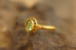 24k gold blue tourmaline and blue sapphire ring//multi stone gold ring//tourmaline gold ring//tourmaline and sapphire ring