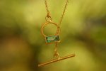 24k gold emerald pendant//24k emerald necklace//handmade emerald pendant//gold emerald pendant//24k pendant//gold emerald charm