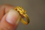 24k gold knot ring//artisan handmade ring//24k yellow gold ring//fine gold ring//24k gold wedding band ring//gold knot ring