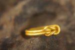 24k gold knot ring//artisan handmade ring//24k yellow gold ring//fine gold ring//24k gold wedding band ring//gold knot ring
