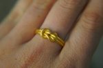 24k gold knot ring//artisan handmade ring//24k yellow gold ring//fine gold ring//24k gold wedding band ring//gold knot ring