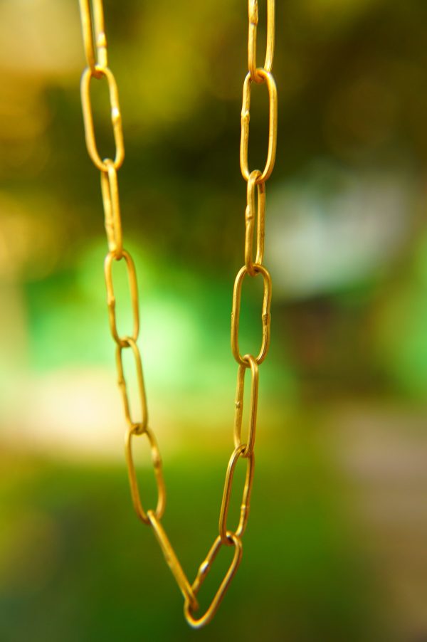 21k gold links necklace//21k handmade links necklace//gold artisan chain//21k gold chain necklace//artisan gold necklace