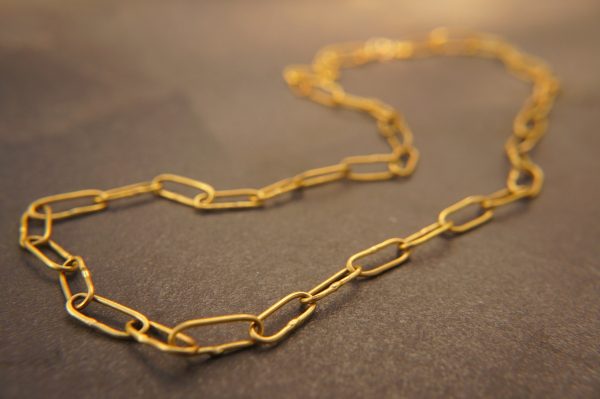 21k gold links necklace//21k handmade links necklace//gold artisan chain//21k gold chain necklace//artisan gold necklace