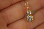 24k gold moissanite pendant//moissanite handmade pendant//moissanite gold necklace//24k artisan gold pendant//handmade moissanite pendant