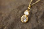 24k gold moissanite pendant//moissanite handmade pendant//moissanite gold necklace//24k artisan gold pendant//handmade moissanite pendant