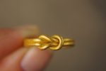 24k gold knot ring//artisan handmade ring//24k yellow gold ring//fine gold ring//24k gold wedding band ring//gold knot ring