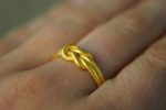 24k gold knot ring//artisan handmade ring//24k yellow gold ring//fine gold ring//24k gold wedding band ring//gold knot ring