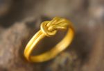 24k gold knot ring//artisan handmade ring//24k yellow gold ring//fine gold ring//24k gold wedding band ring//gold knot ring