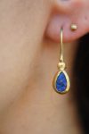 24k gold drop lapis dangles//gold drop lapis earrings//24k lapis dangles//artisan lapis earrings//gold lapis earrings//24k lapis dangles