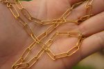 21k gold links necklace//21k handmade links necklace//gold artisan chain//21k gold chain necklace//artisan gold necklace