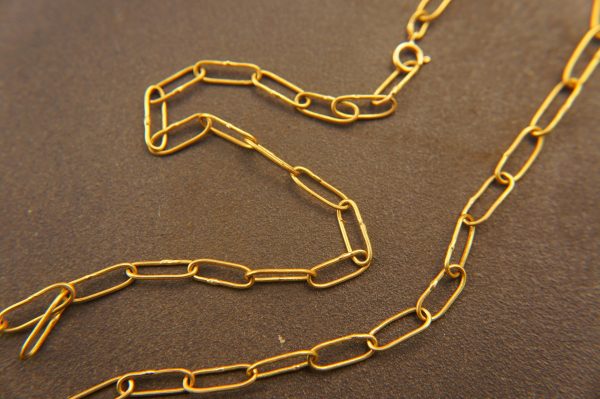 21k gold links necklace//21k handmade links necklace//gold artisan chain//21k gold chain necklace//artisan gold necklace