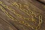 21k gold links and diamonds necklace//21k handmade links necklace//gold diamond artisan chain//21k gold chain necklace//artisan gold chain