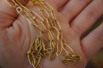 21k gold links and diamonds necklace//21k handmade links necklace//gold diamond artisan chain//21k gold chain necklace//artisan gold chain