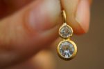 24k gold moissanite pendant//moissanite handmade pendant//moissanite gold necklace//24k artisan gold pendant//handmade moissanite pendant