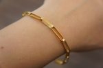 22k gold link bracelet//gold link bracelet//22k chain bracelet//gold bracelet//handmade link artisan bracelet//artisan gold 22k bracelet