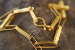 22k gold link bracelet//gold link bracelet//22k chain bracelet//gold bracelet//handmade link artisan bracelet//artisan gold 22k bracelet