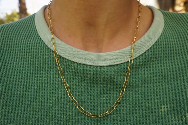21k gold links and diamonds necklace//21k handmade links necklace//gold diamond artisan chain//21k gold chain necklace//artisan gold chain
