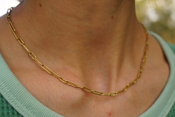 21k gold links necklace//21k handmade links necklace//gold artisan chain//21k gold chain necklace//artisan gold necklace