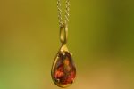 24k gold claws tourmaline pendant//drop pink tourmaline pendant//pink tourmaline gold chain//artisan tourmaline pendant//24k gold chain