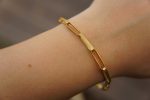 22k gold link bracelet//gold link bracelet//22k chain bracelet//gold bracelet//handmade link artisan bracelet//artisan gold 22k bracelet