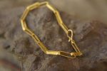 22k gold link bracelet//gold link bracelet//22k chain bracelet//gold bracelet//handmade link artisan bracelet//artisan gold 22k bracelet