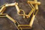 22k gold link bracelet//gold link bracelet//22k chain bracelet//gold bracelet//handmade link artisan bracelet//artisan gold 22k bracelet