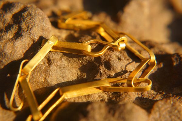 22k gold link bracelet//gold link bracelet//22k chain bracelet//gold bracelet//handmade link artisan bracelet//artisan gold 22k bracelet