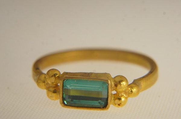 24k gold blue tourmaline ring//gold tourmaline ring//24k tourmaline jewelry//unique tourmaline engagement ring//artisan tourmaline ring