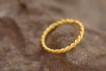 22k gold braided ring//22k braided ring//artisan 22k gold ring//braided ring//special engagement ring//handmade gold ring