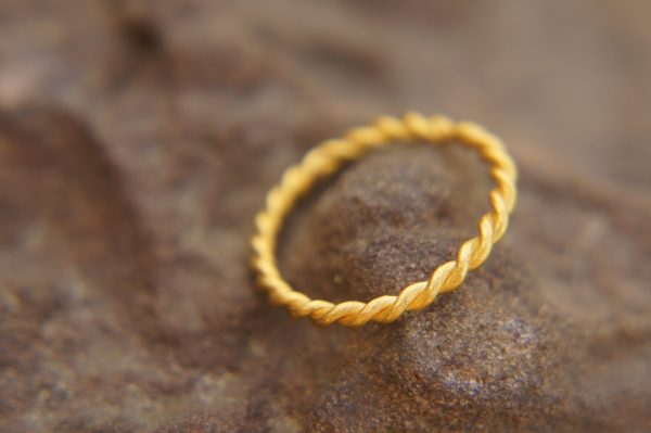 22k gold braided ring//22k braided ring//artisan 22k gold ring//braided ring//special engagement ring//handmade gold ring