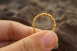 22k gold braided ring//22k braided ring//artisan 22k gold ring//braided ring//special engagement ring//handmade gold ring