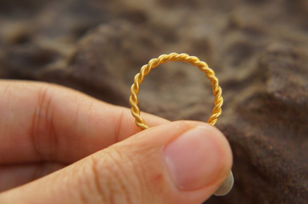 22k gold braided ring//22k braided ring//artisan 22k gold ring//braided ring//special engagement ring//handmade gold ring
